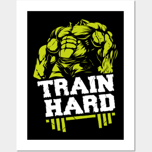 Train Hard GYM Posters and Art